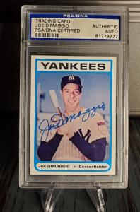 1972 Joe DiMaggio Signed Yankees Card PSA/DNA