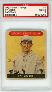 1933 Sport Kings Ty Cobb Baseball Card #1