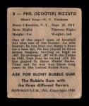 1948 Bowman Phil Rizzuto #8 Rookie Card