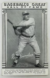 1948 Exhibits Hall of Fame Roger Bresnahan Card
