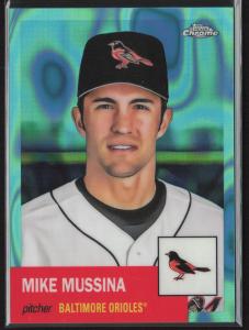 2022 Topps Chrome Mike Mussina Aqua Lava Refractor