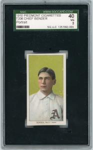 T206 Chief Bender Portrait Piedmont 350 Card