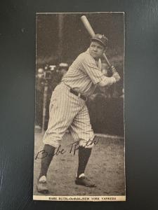 1930 Babe Ruth Yankees W554 Hand Cut Card