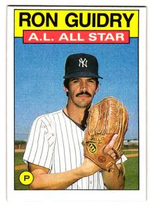 1986 Topps Ron Guidry All-Star Card #721