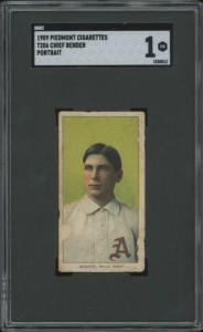 1909 T206 Chief Bender HOF Portrait Card