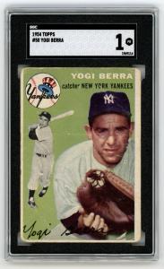 1954 Topps Yogi Berra Yankees Card SGC 1