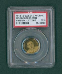 1909-12 Sweet Caporal Mordecai Brown Baseball Disc