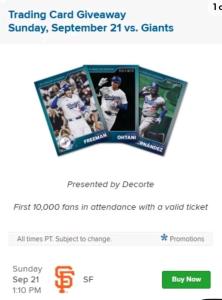 Dodgers Trading Card Pack Set - Ohtani Exclusive