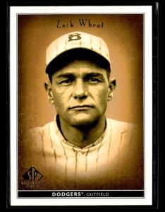 2002 SP Legendary Cuts Zack Wheat Dodgers Card