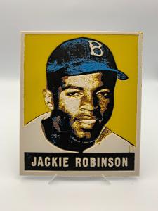 1948 Leaf Jackie Robinson Rookie Card 3D Art