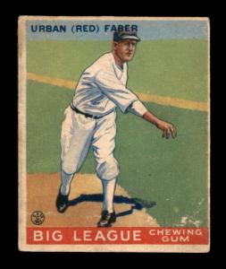 1933 Goudey Red Faber #79 Sports Card