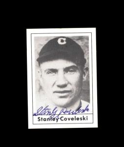 Stanley Coveleski Autographed 1978 Indians Card