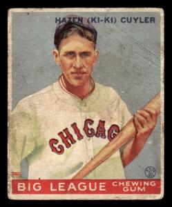 1933 Goudey Kiki Cuyler Baseball Card #23