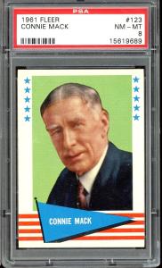 1961 Fleer Connie Mack Baseball Card PSA 8