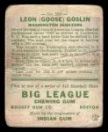1933 Goudey Goose Goslin Baseball Card #168