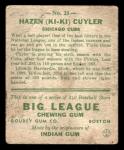 1933 Goudey Kiki Cuyler Baseball Card #23