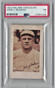 1924 Willard Chocolate John McGraw Baseball Card