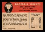 Earle Combs 1961 Fleer Baseball Card #17