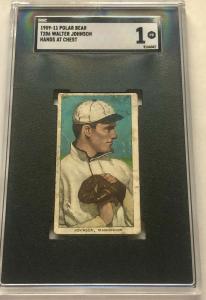 Walter Johnson 1909-11 Polar Bear T206 Card