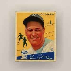 Lou Gehrig 1934 Goudey Display Card