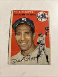 Phil Rizzuto 1954 Topps #17 White Back Card