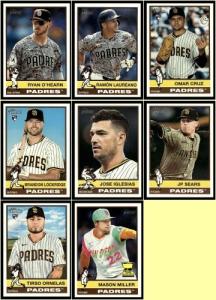 2025 Topps Heritage San Diego Padres Team Set