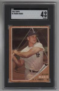 1962 Topps Roger Maris #1 New York Yankees Card