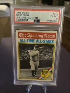 Babe Ruth 1976 Topps All Stars Card PSA 6