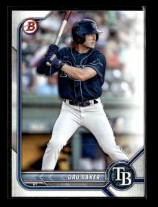 2022 Bowman Draft Dru Baker 5 Card Lot