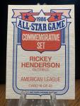 1987 Topps Rickey Henderson All-Stars Card