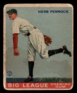 1933 Goudey Herb Pennock Baseball Card #138