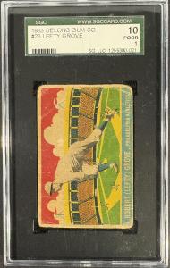 1933 DeLong Gum Lefty Grove Sports Card