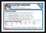 2007 Clayton Kershaw Bowman Draft Card #BDPP77