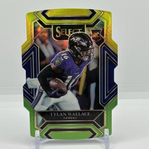 2021 Panini Select Club Level Green & Yellow Prizm Tylan Wallace