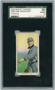 T206 Sam Crawford Sweet Caporal 150 Card