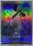 CC Sabathia 2010 Bowman Platinum Gold Refractor