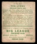 1933 Goudey Baseball Card #7 Ted Lyons