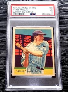 1935 Diamond Stars Heinie Manush Baseball Card