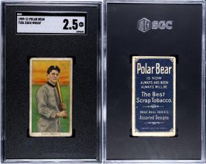 1909-11 T206 Zack Wheat HOF Polar Bear Card