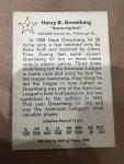 1961 Golden Press Hank Greenberg & Friends Card