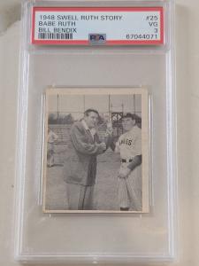 1948 Swell Babe Ruth Story Card #25 PSA 3