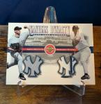 2001 Upper Deck Yankees Dual Relic Andy Pettitte Mariano Rivera
