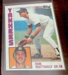 1984 Topps Don Mattingly Rookie Card #8