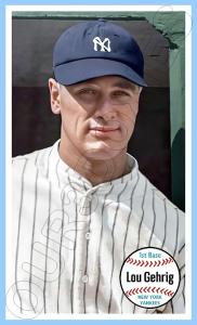 Lou Gehrig Custom Art Card - New York Yankees