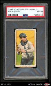 1909 T206 Hugh Duffy White Sox Card