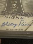 2024 Leaf Lumber Mickey Rivers Stealing Signs Purple /20