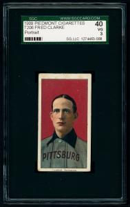 Fred Clarke 1909-11 T206 Piedmont Card SGC 3+