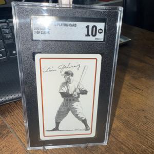 1978 Lou Gehrig Landsman Playing Card SGC 10