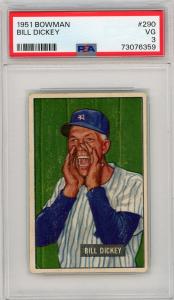 1951 Bowman Bill Dickey PSA 3 Vintage Card