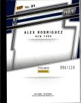 2024 Panini Alex Rodriguez /124 New York Card